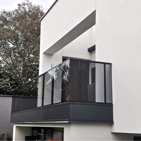 Systèmes de châssis sans cadre pour clôtures de balcon, le producteur de la Pologne